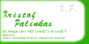 kristof palinkas business card